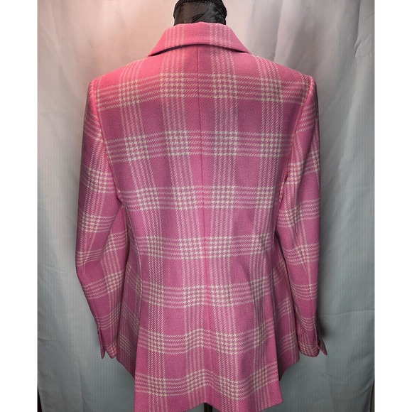 Boden Heritage British Tweed Women's Pink Plaid Wool Blazer 10 Reg. - Picture 2 of 9
